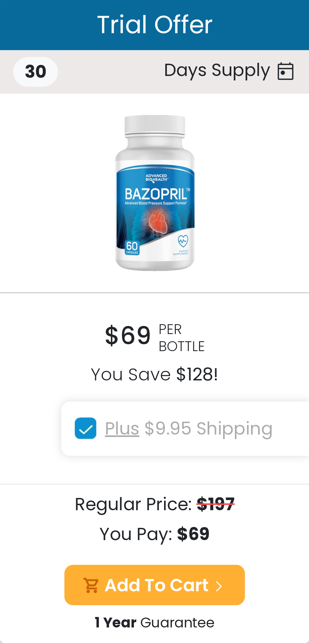 Bazopril™ 1 bottle